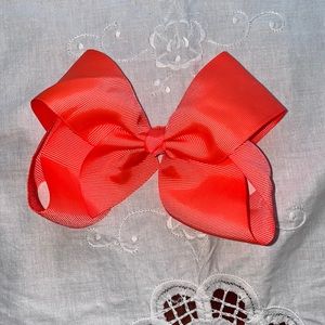 ⭐️ 3/$15 Girls Neon Orange Pink Salmon Boutique Hair Bow